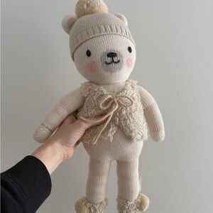 Cuddle and Kind Adorable Cream Knit Bear Toy